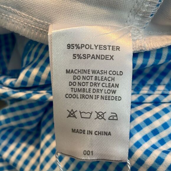 Acegolfs Eagle Golf 28" Performance Stretch Ankle Pants Blue White Gingham Check - Picture 11 of 12